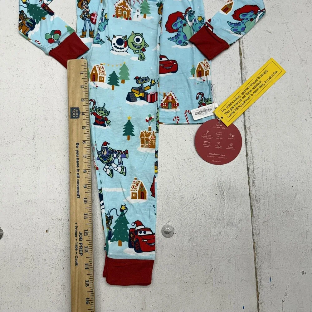 Little Sleepies Pajama Set Kids 3T Pixar Cars Monsters Toy Story Holiday 2 Piece